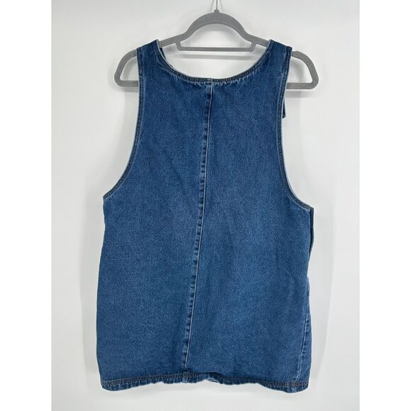 Lucy And Yak Women Size 10 Dress Black Organic Cotton Denim Jean Overalls Jumper - Picture 2 of 5
